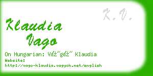 klaudia vago business card